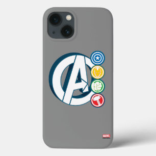 Avengers Character Logos iPhone 13 Case