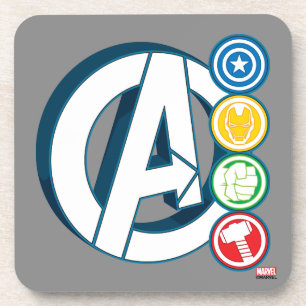 Avengers Character Logos Coaster