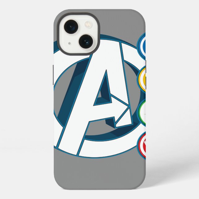 Avengers Character Logos iPhone Case (Back)