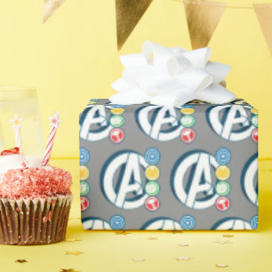 Avengers Character Logos Wrapping Paper