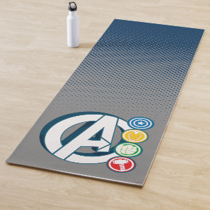 Avengers Character Logos Yoga Mat