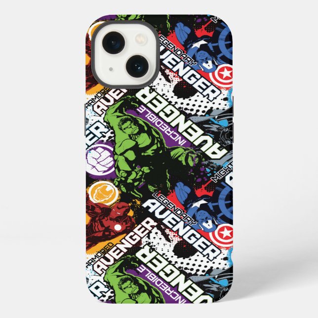 Avengers Character Pattern iPhone Case (Back)
