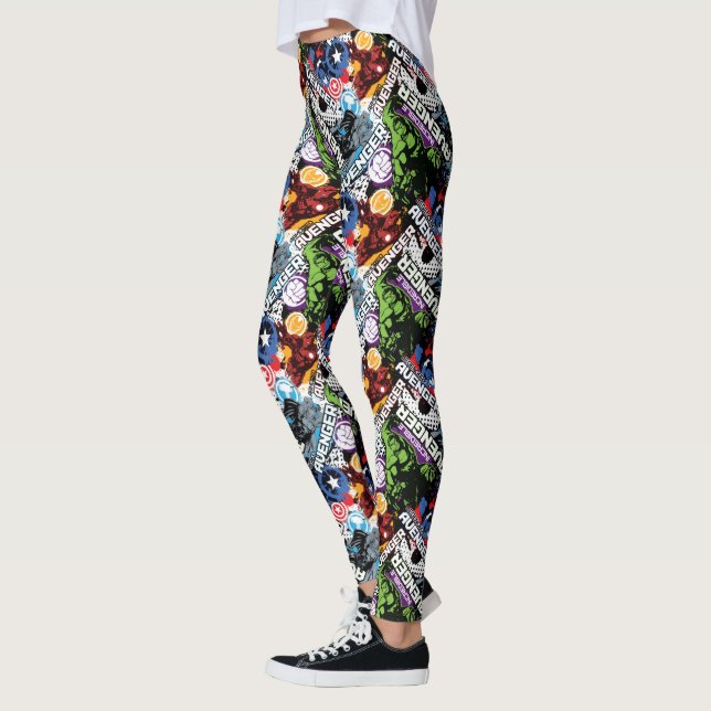 Avengers Character Pattern Leggings (Left)