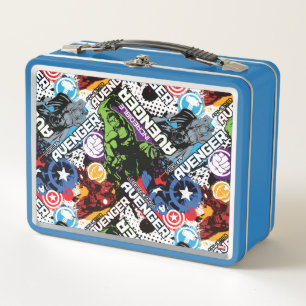 Avengers Character Pattern Metal Lunch Box