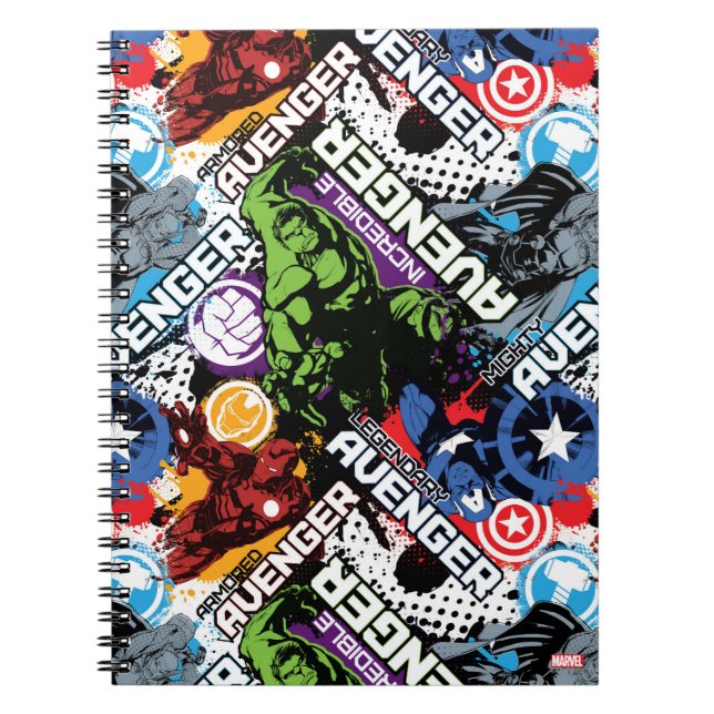 Avengers Character Pattern Notebook (Front)
