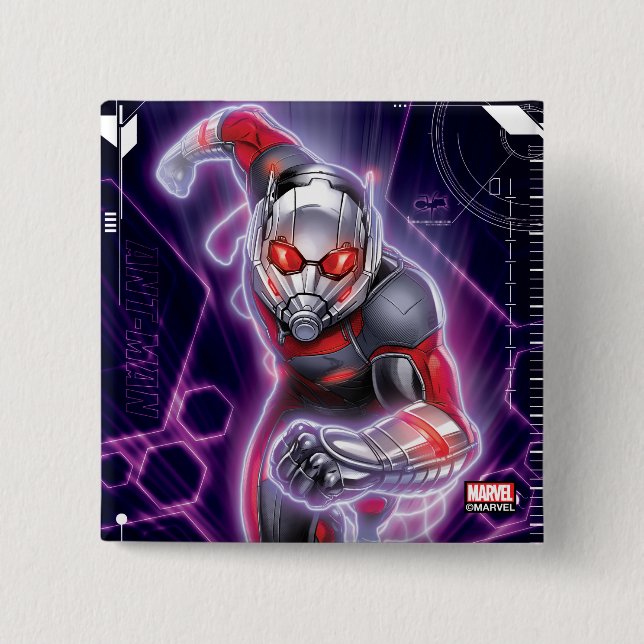 Avengers Classics | Ant-Man Changing Size 2 Inch Square Button (Front)