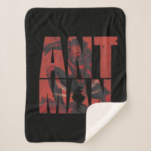Avengers Classics Ant-Man Name Graphic Sherpa Blanket