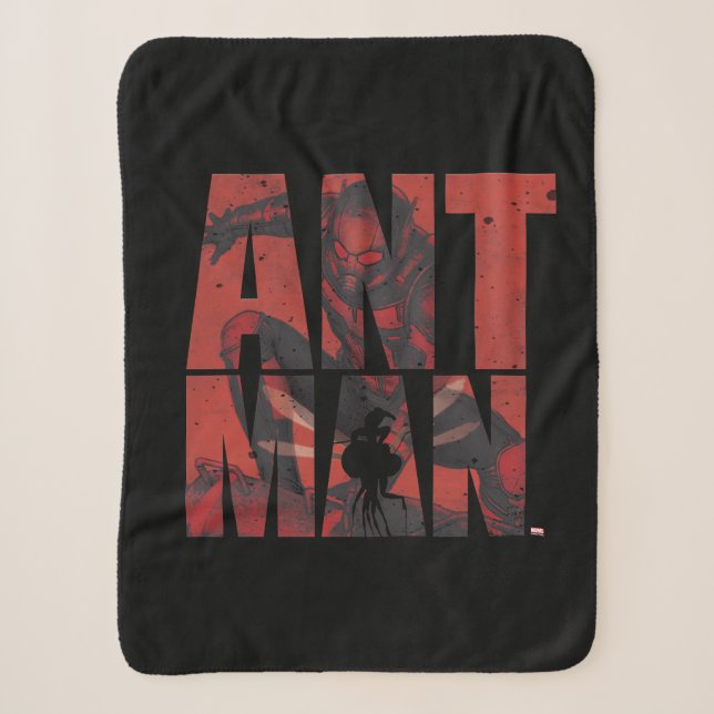 Avengers Classics | Ant-Man Name Graphic Sherpa Blanket (Front)