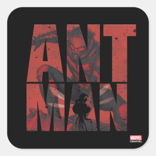 Avengers Classics   Ant-Man Name Graphic Square Sticker