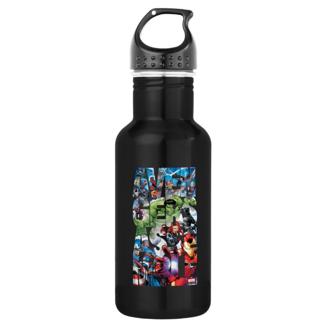 Avengers Classics | Avengers Assemble Into Action 532 Ml Water Bottle (Front)