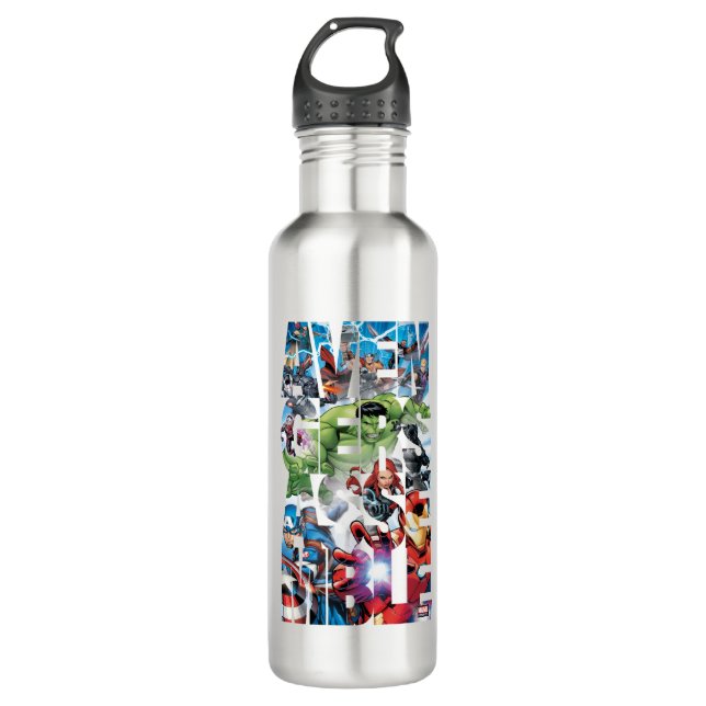 Avengers Classics | Avengers Assemble Into Action 710 Ml Water Bottle (Front)