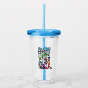 Avengers Classics   Avengers Assemble Into Action Acrylic Tumbler