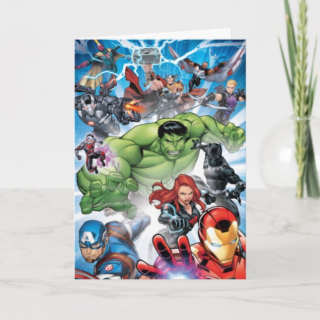 Avengers Classics | Avengers Assemble Into Action Card (Front)