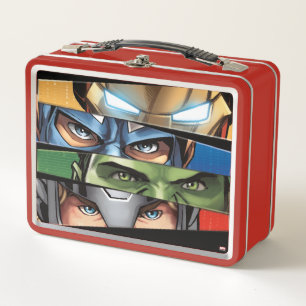 Avengers Classics   Avengers Glare Closeup Metal Lunch Box