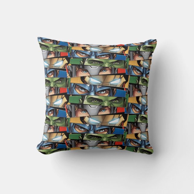 Avengers Classics | Avengers Glare Closeup Throw Pillow (Front)