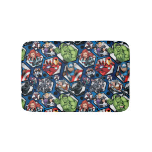 Avengers Classics   Avengers Hexagonal Pattern Bath Mat