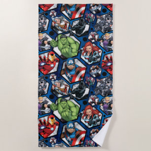 Avengers Classics   Avengers Hexagonal Pattern Beach Towel