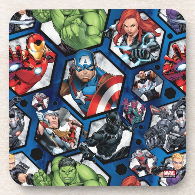 Avengers Classics | Avengers Hexagonal Pattern Coaster (Front)