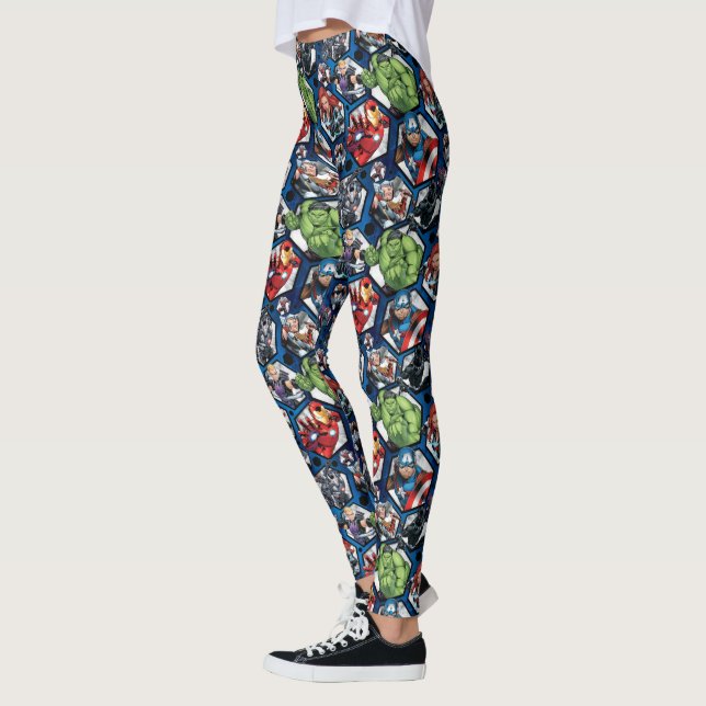 Avengers Classics | Avengers Hexagonal Pattern Leggings (Left)