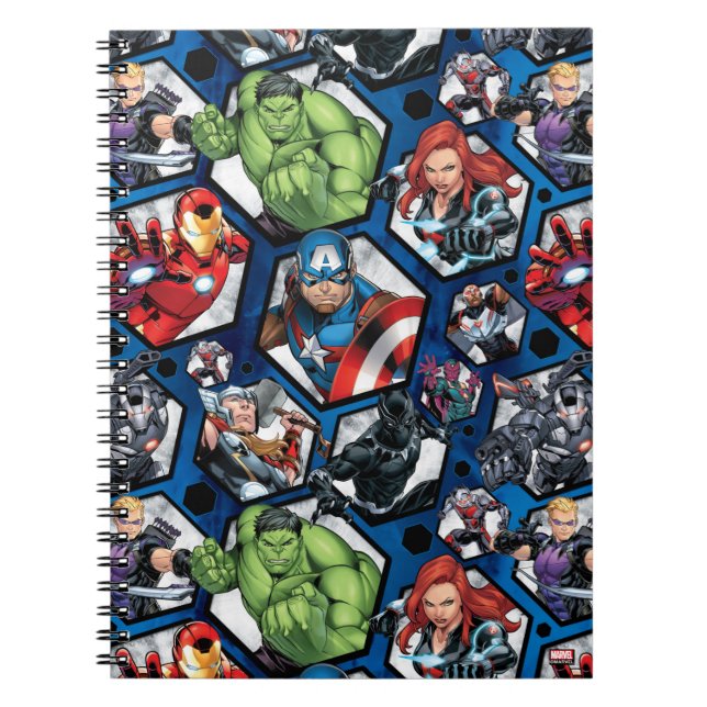 Avengers Classics | Avengers Hexagonal Pattern Notebook (Front)