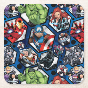 Avengers Classics Avengers Hexagonal Pattern Square Paper Coaster