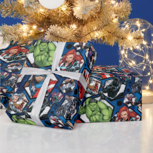 Avengers Classics   Avengers Hexagonal Pattern Wrapping Paper
