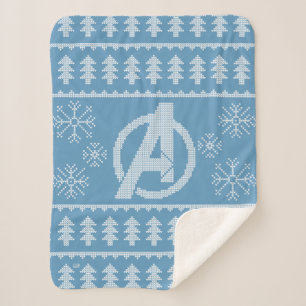 Avengers Classics   Avengers Holiday Knit Graphic Sherpa Blanket