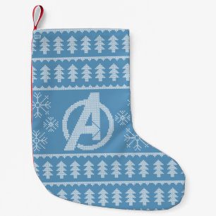 Avengers Classics   Avengers Holiday Knit Graphic Small Christmas Stocking