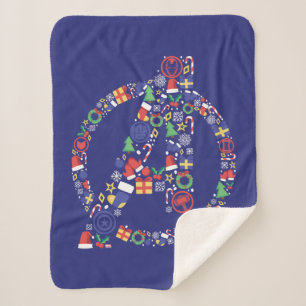 Avengers Classics   Avengers Holiday Logo Sherpa Blanket