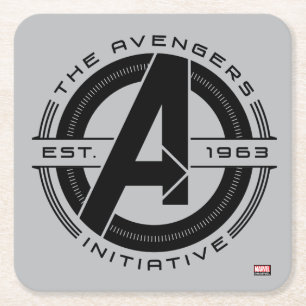Avengers Classics   Avengers Initiative Lens Logo Square Paper Coaster