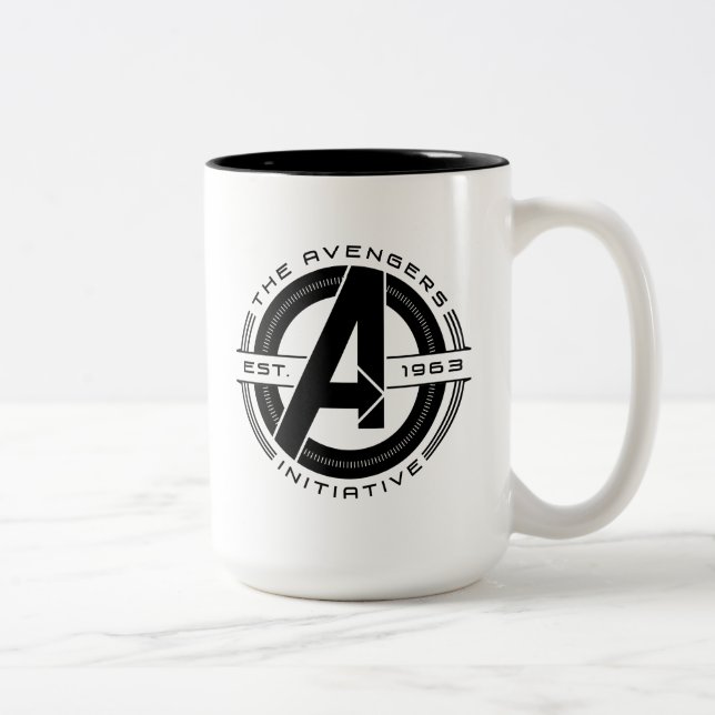 Avengers Classics | Avengers Initiative Lens Logo Two-Tone Coffee Mug (Right)