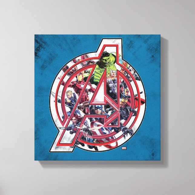 Avengers Classics | Avengers Inside Logo Canvas Print (Front)