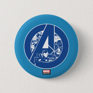 Avengers Classics Avengers Outlines In logo 2 Inch Round Button