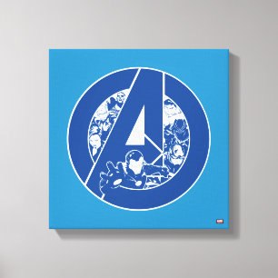 Avengers Classics Avengers Outlines In logo Canvas Print