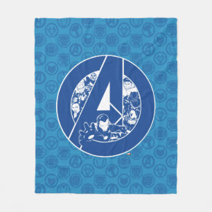 Avengers Classics Avengers Outlines In logo Fleece Blanket