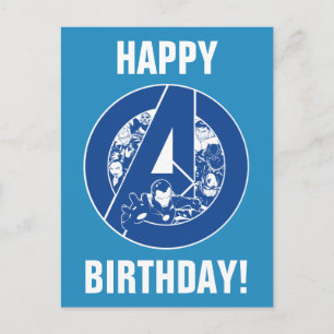Avengers Classics   Avengers Outlines In logo Postcard