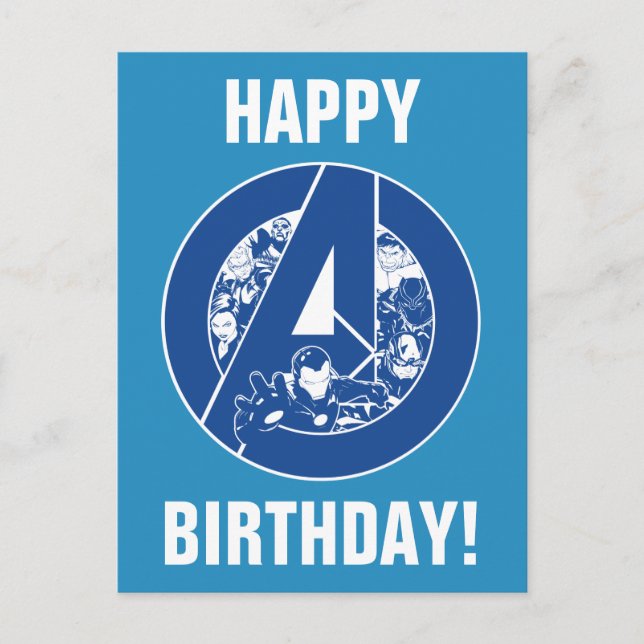 Avengers Classics | Avengers Outlines In logo Postcard (Front)