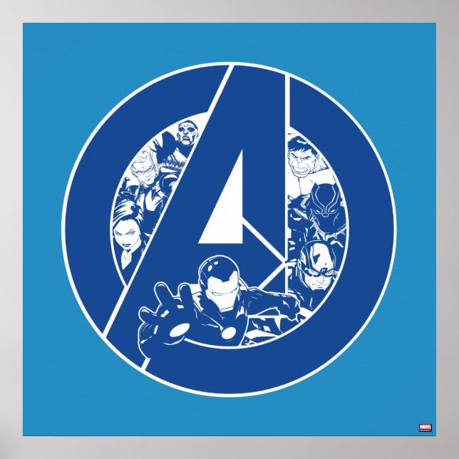 Avengers Classics | Avengers Outlines In logo Poster (Front)