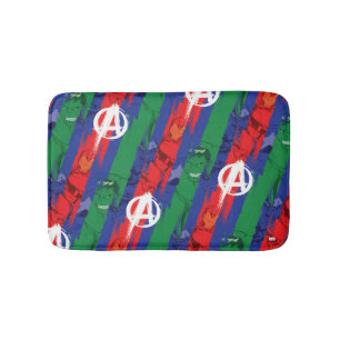Avengers Classics Avengers Paint Stripes Pattern Bath Mat