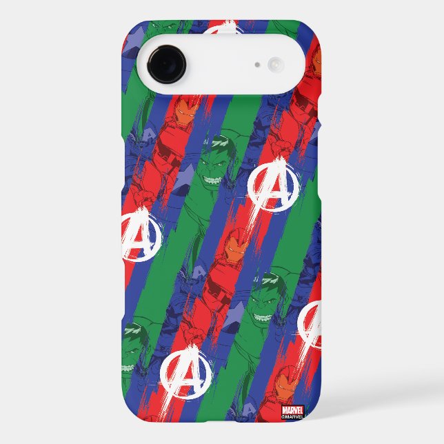Avengers Classics | Avengers Paint Stripes Pattern Case-Mate Samsung Galaxy Case (Back)