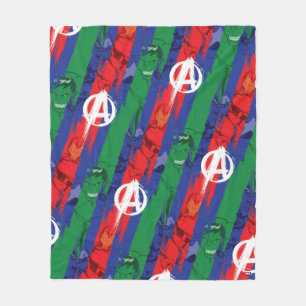 Avengers Classics   Avengers Paint Stripes Pattern Fleece Blanket