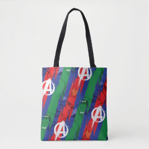 Avengers Classics Avengers Paint Stripes Pattern Tote Bag