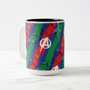 Avengers Classics Avengers Paint Stripes Pattern Two-Tone Coffee Mug