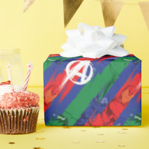 Avengers Classics   Avengers Paint Stripes Pattern Wrapping Paper