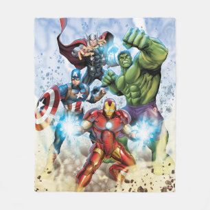 Avengers Classics Avengers Prepared To Attack Fleece Blanket
