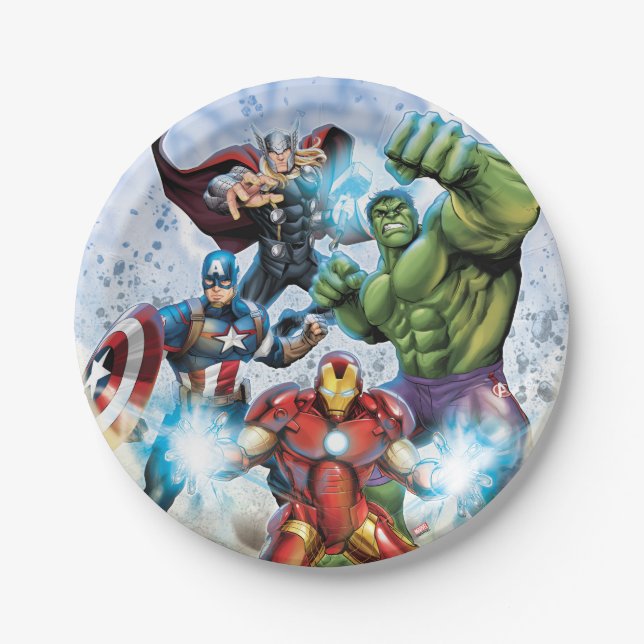 Avengers Classics | Avengers Prepared To Attack Paper Plate (Front)