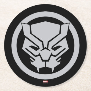 Avengers Classics   Black Panther Icon Round Paper Coaster