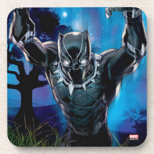 Avengers Classics   Black Panther In Tall Grass Coaster