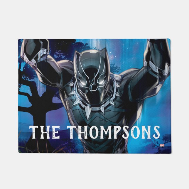 Avengers Classics | Black Panther In Tall Grass Doormat (Front)