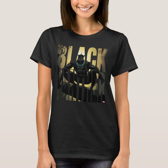 Avengers Classics | Black Panther In Tree T-Shirt (Front)